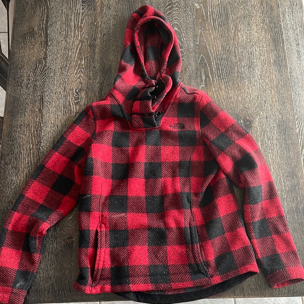 North face Buffalo plaid hoodie